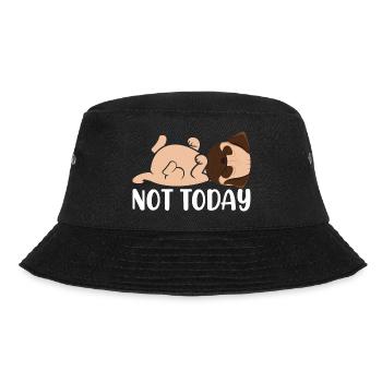 Not today - Bucket Hat - black - Front - Lela (165cm)
