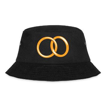 Ineinander Verschlungen Ringe - Bucket Hat - Schwarz - Vorne - Lela (165cm)