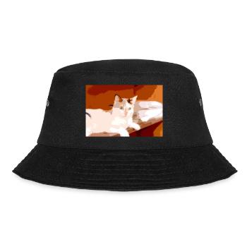 Ich liebe Katzen - Bucket Hat - Schwarz - Vorne - Lela (165cm)