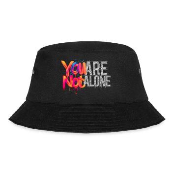 You Are not Alone Du bist nicht alleine - Bucket Hat - black - Front - Lela (165cm)