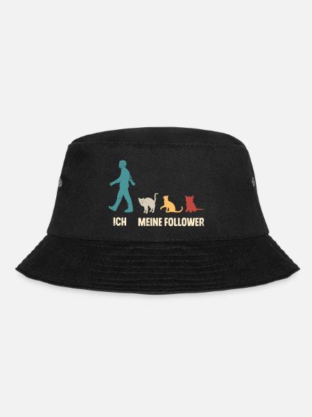 Katzen Katze Ich Und Meine Follower - Bucket Hat - Schwarz