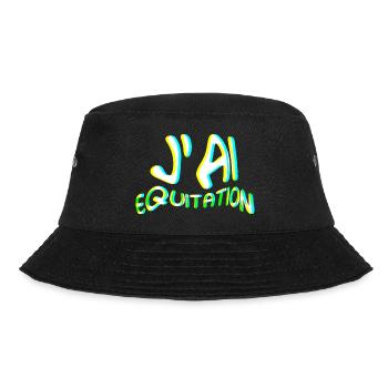 j' ai équitation - idee cadeau cavalière - Bob - noir - Devant - Lela (165cm)