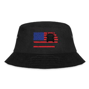 USA LKW - Bucket Hat - Schwarz - Vorne - Lela (165cm)