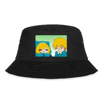 Junge, der seine kleine Freundin beobachtet - Bucket Hat - Schwarz - Vorne - Lela (165cm)