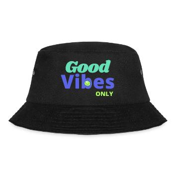 Good vibes only - joie de vivre and optimism - Bucket Hat - black - Front - Lela (165cm)