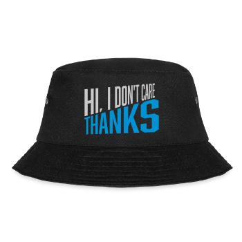 Hi I don't care - Bucket Hat - black - Front - Lela (165cm)
