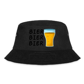 Bier Bier Bier - Bucket Hat - Schwarz - Vorne - Lela (165cm)