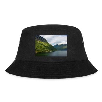 Eingang der Geiranger Fjorde bei Geiranger - Bucket Hat - Schwarz - Vorne - Lela (165cm)