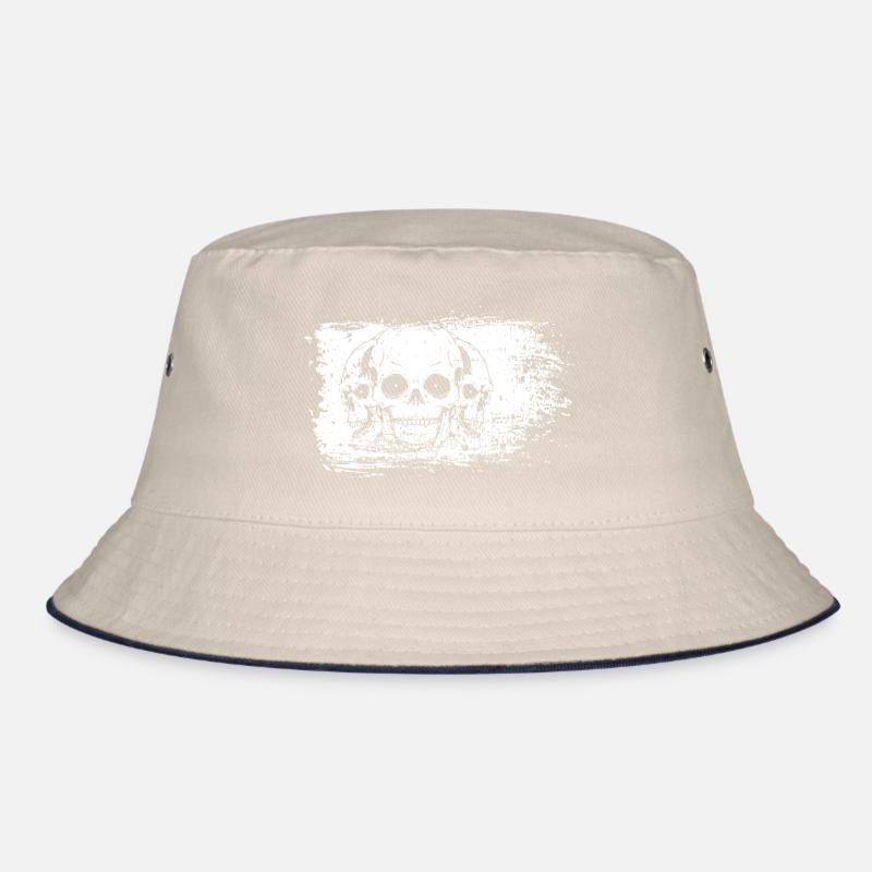 Bleached Frame Skulls Bucket Hat