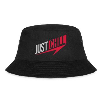 Just Chill Text Logo - Bucket Hat - Schwarz - Vorne - Lela (165cm)