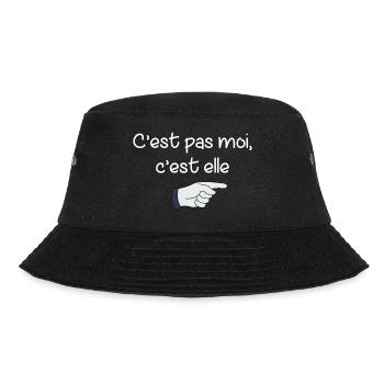 C’est pas moi, c’est elle - t-shirt humoristique - Bob - noir - Devant - Lela (165cm)