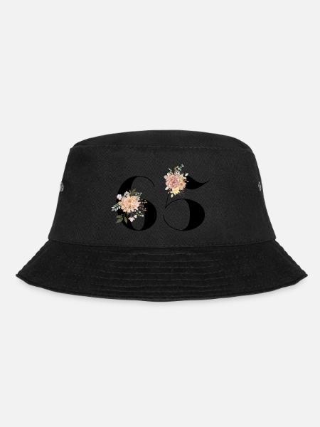 65e anniversaire fleuris (Cadeau de 65 ans) - Bob - noir
