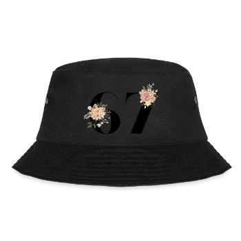 67th Anniversary flowers (Gift of 67 years) - Bucket Hat - black - Front - Lela (165cm)