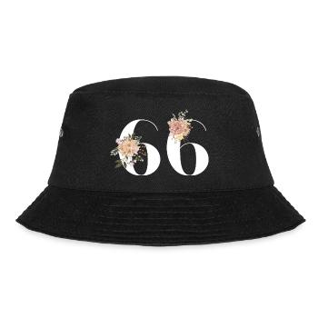 66th anniversary in bloom (Gift of 66 years) - Bucket Hat - black - Front - Lela (165cm)
