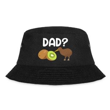 Kiwi Vogel Neuseeland Geschenk - Bucket Hat - Schwarz - Vorne - Lela (165cm)