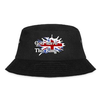 Gott schütze den König - New King England - Bucket Hat - Schwarz - Vorne - Lela (165cm)
