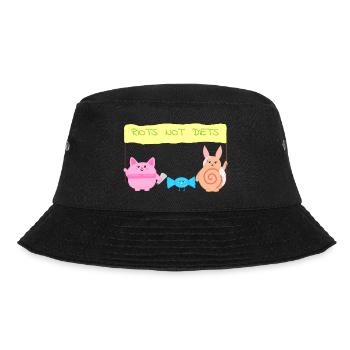 Riots Not Diets - Bucket Hat - Schwarz - Vorne - Lela (165cm)