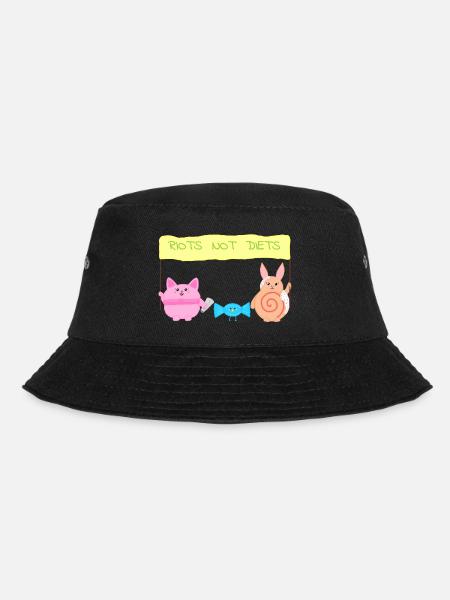 Riots Not Diets - Bucket Hat - Schwarz