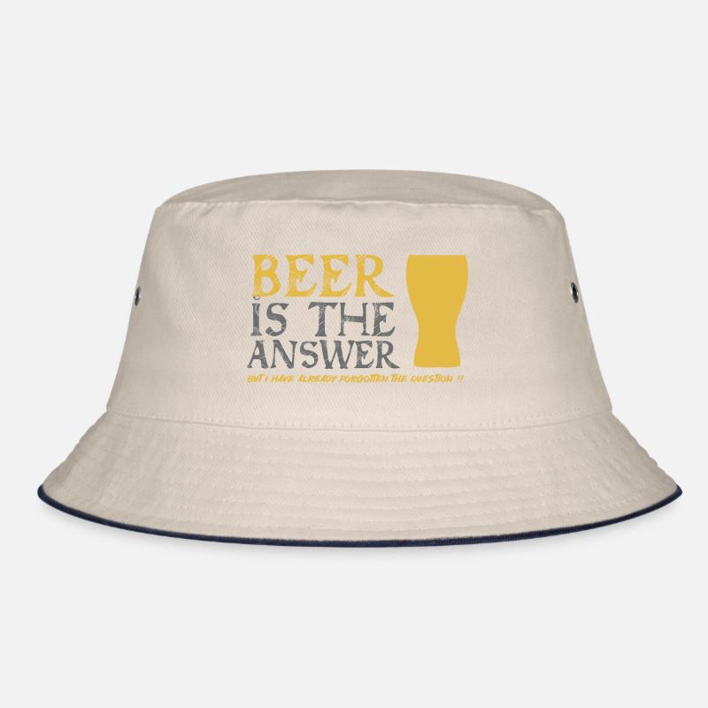 Beer is the answer Bucket Hat