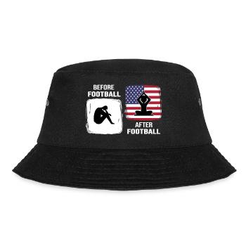 american football footballspieler - Bucket Hat - Schwarz - Vorne - Lela (165cm)