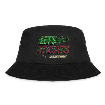 kitten cool aww funny quote rainbow cat persian - Bucket Hat - Schwarz - Vorne - Lela (165cm)