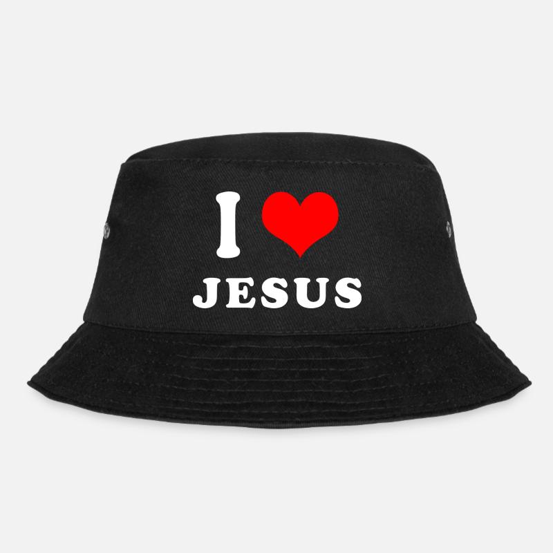 Ich liebe Jesus - Bucket Hat - Schwarz