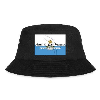 Citta di San Marino - Hauptstadt mit GPS & Flagge - Bucket Hat - Schwarz - Vorne - Lela (165cm)