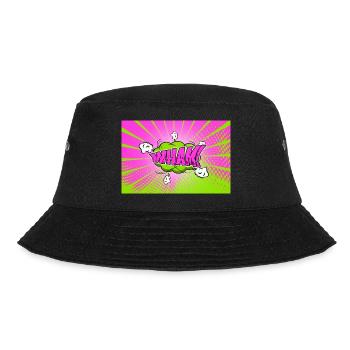Wham! Comic Style Bubble Graffiti Lettering - Bucket Hat - black - Front - Lela (165cm)