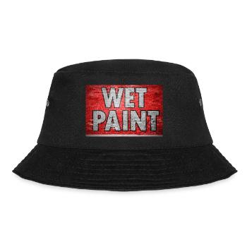 Wet Paint Brick Wall Graffiti - Bucket Hat - black - Front - Lela (165cm)