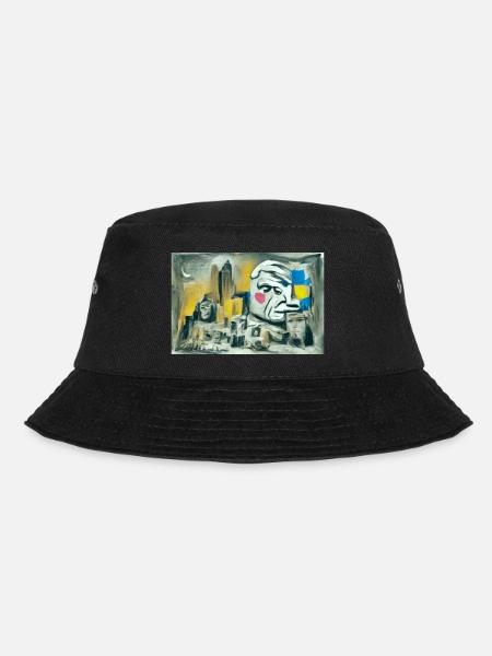 Faces of the City - Art Print - Bucket Hat - black