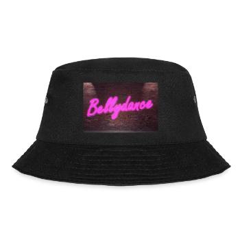 Neon Bauchtanz Schriftzug - Bucket Hat - Schwarz - Vorne - Lela (165cm)