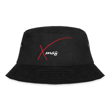 Minimalistisches Xmas Weihnachts Design by vauART - Bucket Hat - Schwarz - Vorne - Lela (165cm)