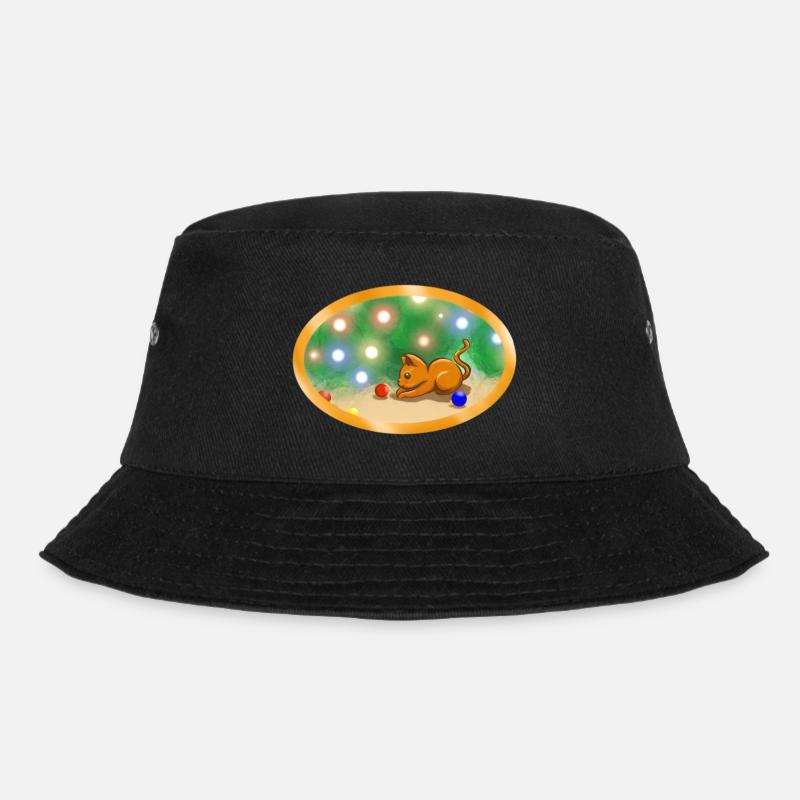Christmas Cat - Bucket Hat - Schwarz