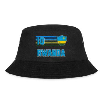 Ruanda Fußball Mannschaft - Bucket Hat - Schwarz - Vorne - Lela (165cm)