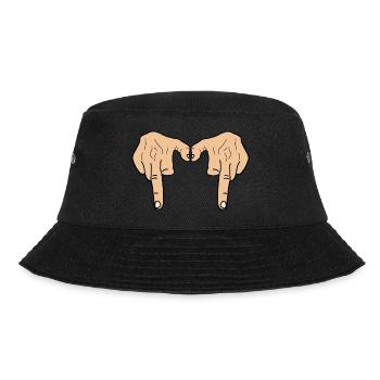 DOPPELTER GANGSTA-FICK - Bucket Hat - Schwarz - Vorne - Lela (165cm)