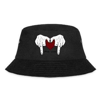 F*ck Liebe - Bucket Hat - Schwarz - Vorne - Lela (165cm)
