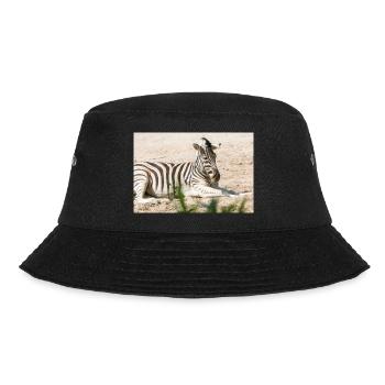 Zebra (in german Zebra or Zebras) Hippotigris - Bucket Hat - black - Front - Lela (165cm)