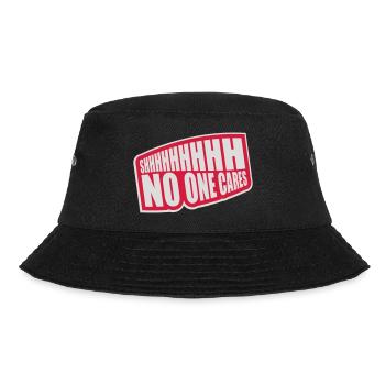 shhh no one cares - Bucket Hat - Schwarz - Vorne - Lela (165cm)