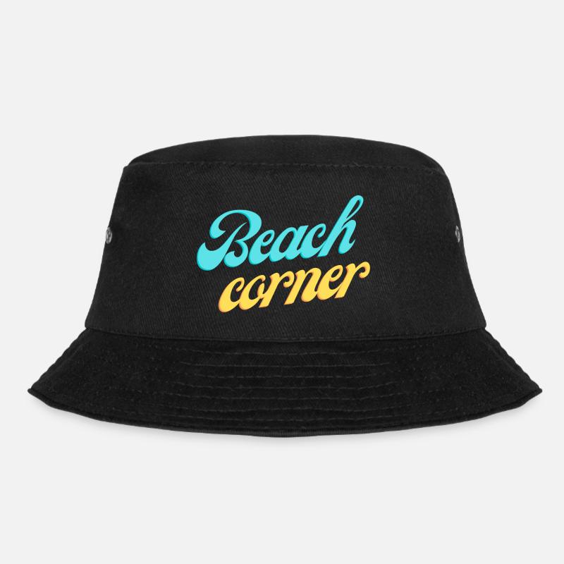 Strandecke - Bucket Hat - Schwarz