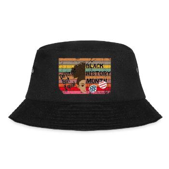 African/American Black History Month,Different but - Bucket Hat - Schwarz - Vorne - Lela (165cm)