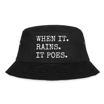 feminine gift book fan quotes book cat wine a time - Bucket Hat - Schwarz - Vorne - Lela (165cm)