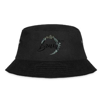 Braut Design Aufschrift für Hochzeit - Bucket Hat - Schwarz - Vorne - Lela (165cm)