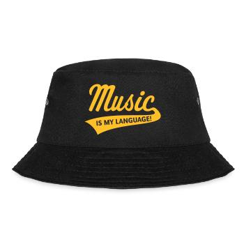 Music Is My Language! (Musik, Musiker, Musikerin) - Bucket Hat - Schwarz - Vorne - Lela (165cm)