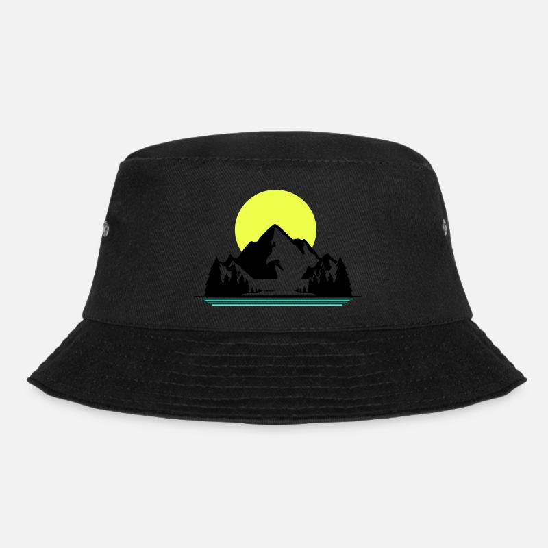 Mountains - Bucket Hat - Schwarz