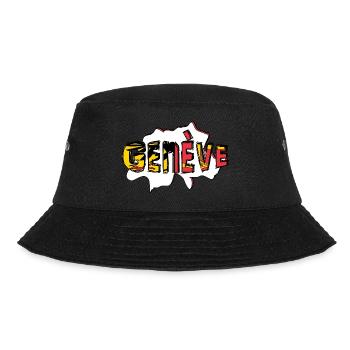 T-Shirt Genf Wappen - Bucket Hat - Schwarz - Vorne - Lela (165cm)