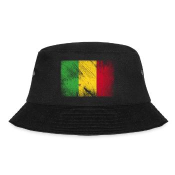 Drapeau du Mali - Grunge Vintage - Bob - noir - Devant - Lela (165cm)