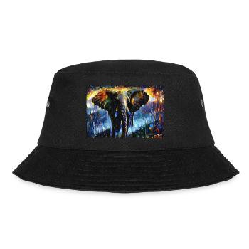 help_for_elephants_13 - Bucket Hat - Schwarz - Vorne - Lela (165cm)