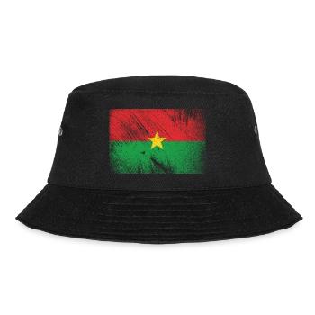 Drapeau Burkina Faso - Grunge Vintage - Bob - noir - Devant - Lela (165cm)