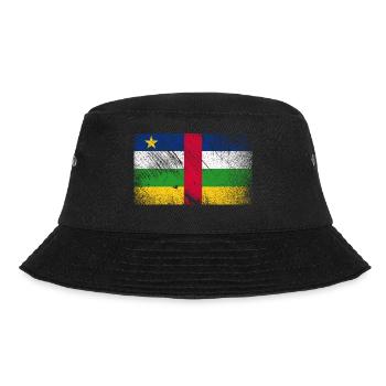 Central African Republic Flag - Vintage - Bucket Hat - black - Front - Lela (165cm)