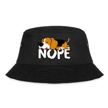 Nope! Beagle - Bucket Hat - black - Front - Lela (165cm)
